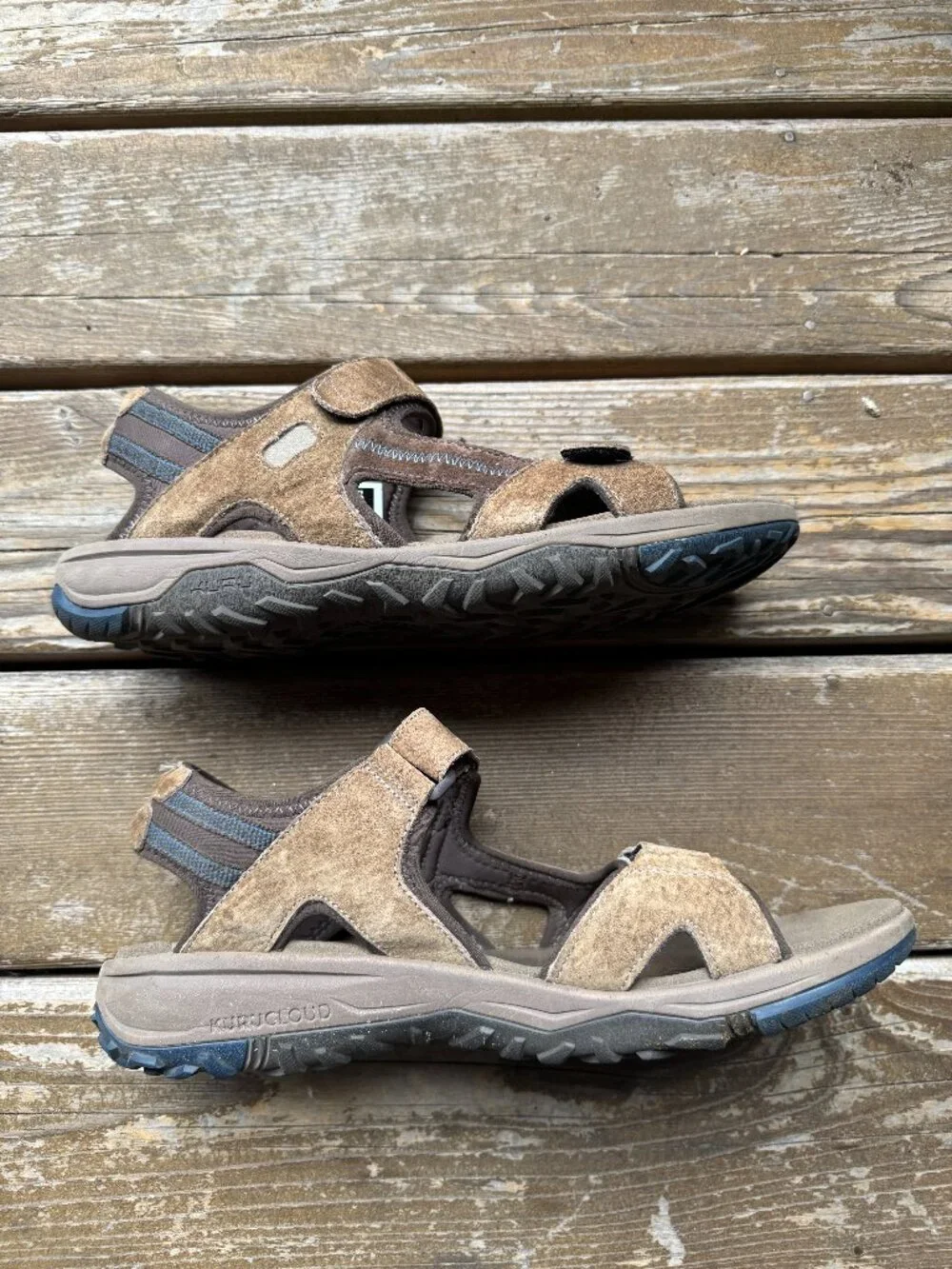 KURU Kurucloud TREAD Light Brown Sandal in Men's 12